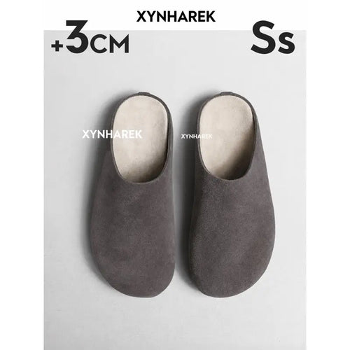 Clogs for Women, Clogs for Men, Genuine Leather Waterproof Suede Clogs, Unisex Slip On Slippers, Comfortable Wide Fit Shoes for Men, Closed Toe Casual Shoes for Women and Men