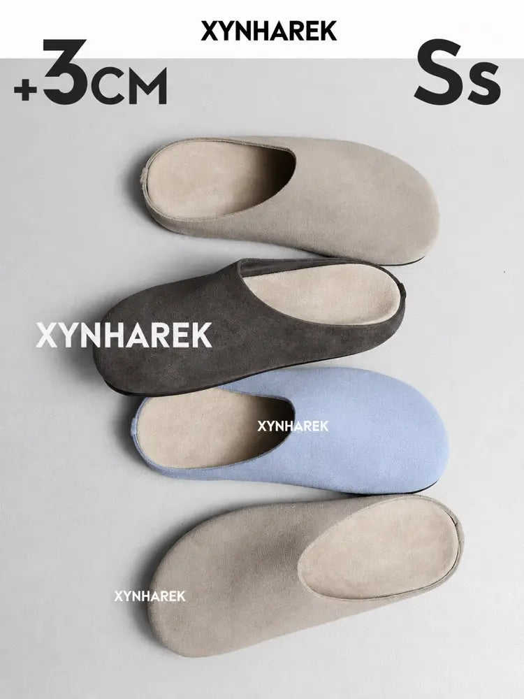 Clogs for Women, Clogs for Men, Genuine Leather Waterproof Suede Clogs, Unisex Slip On Slippers, Comfortable Wide Fit Shoes f