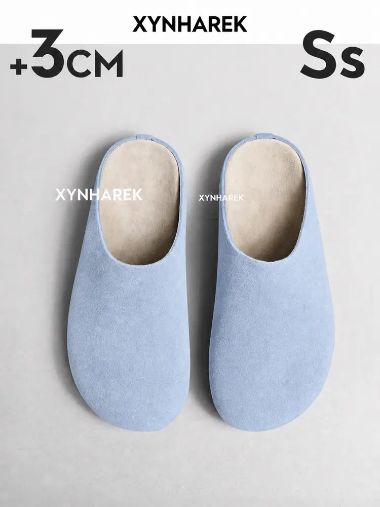 Clogs for Women, Clogs for Men, Genuine Leather Waterproof Suede Clogs, Unisex Slip On Slippers, Comfortable Wide Fit Shoes for Men, Closed Toe Casual Shoes for Women and Men