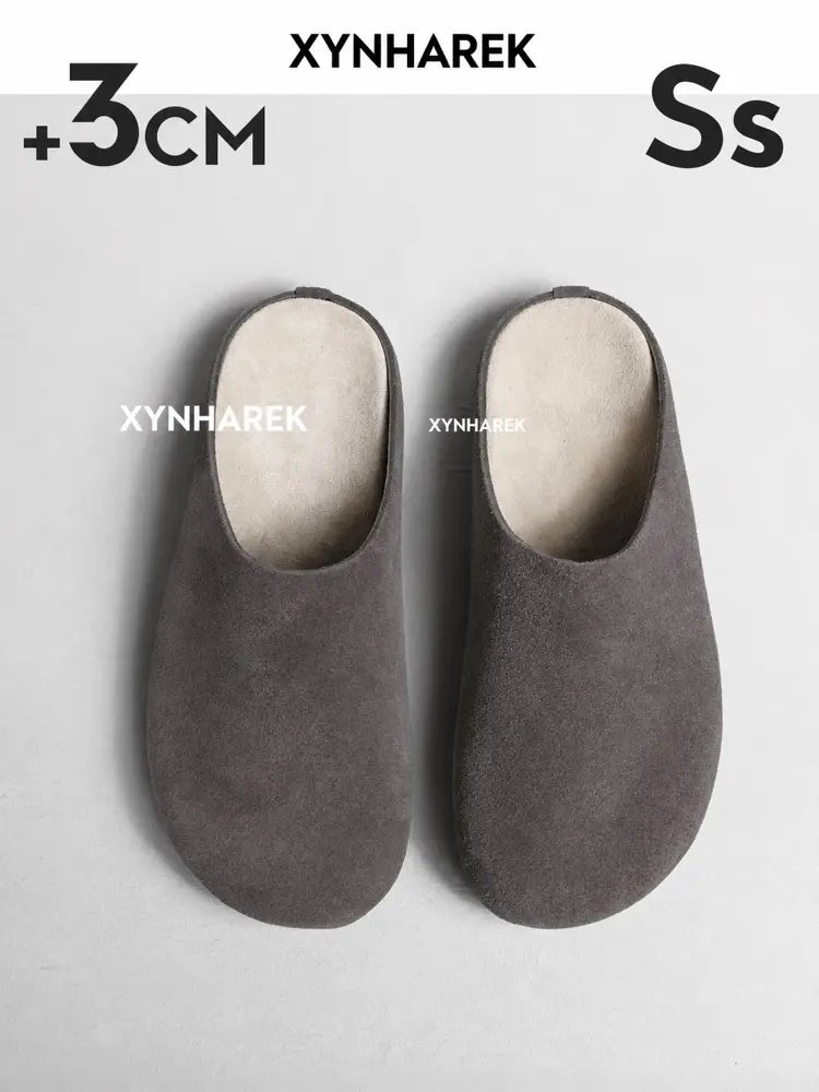 Clogs for Women, Clogs for Men, Genuine Leather Waterproof Suede Clogs, Unisex Slip On Slippers, Comfortable Wide Fit Shoes for Men, Closed Toe Casual Shoes for Women and Men