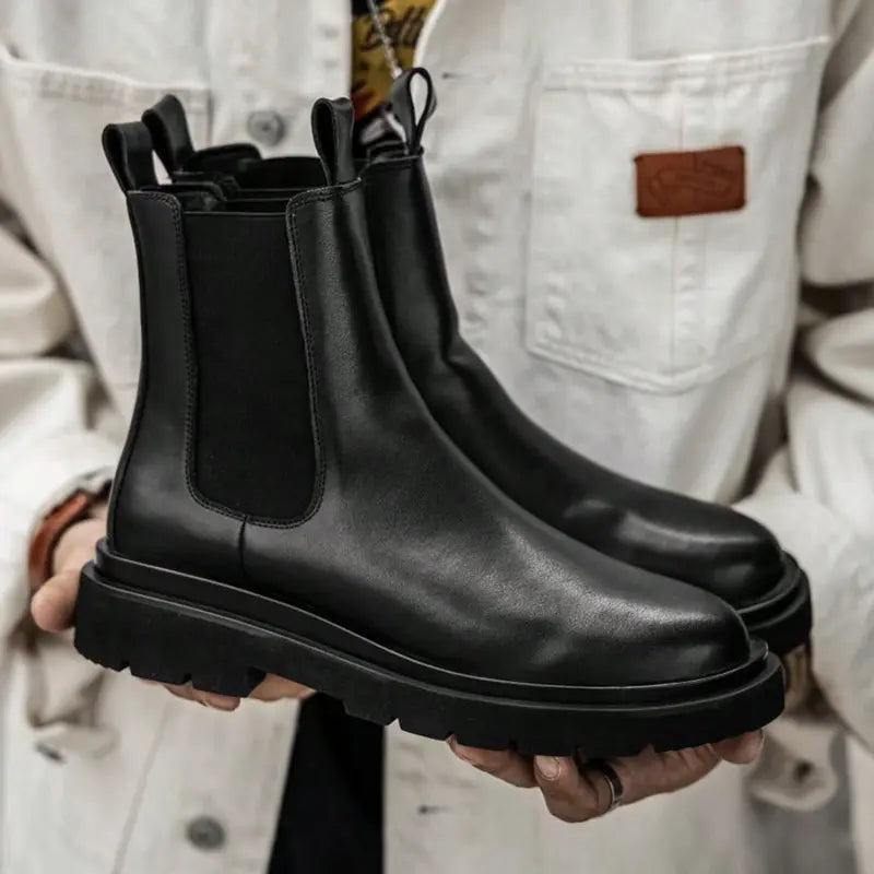 Men's Black Chelsea Boots - Comfortable Fit, Durable Sole, Footwear for Everyday Wear
