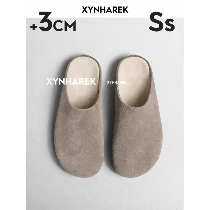 Clogs for Women, Clogs for Men, Genuine Leather Waterproof Suede Clogs, Unisex Slip On Slippers, Comfortable Wide Fit Shoes for Men, Closed Toe Casual Shoes for Women and Men
