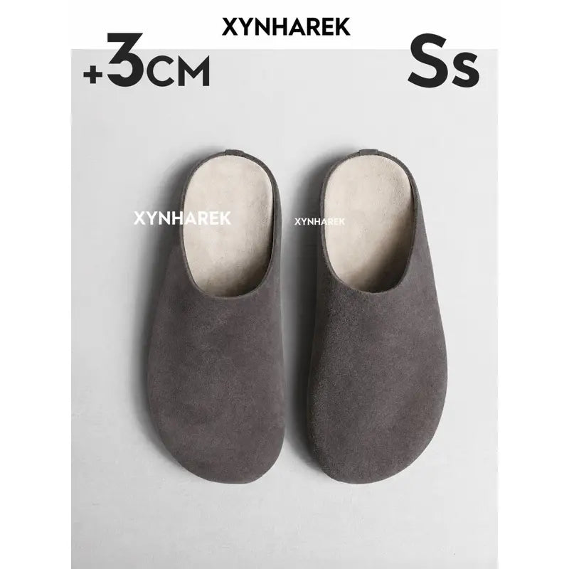 Clogs for Women, Clogs for Men, Genuine Leather Waterproof Suede Clogs, Unisex Slip On Slippers, Comfortable Wide Fit Shoes for Men, Closed Toe Casual Shoes for Women and Men